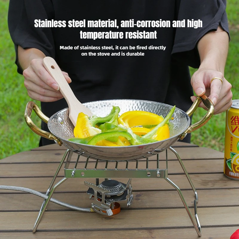 

Portable Stainless Steel Wire Mesh Grill Accessories for BBQ Camping Outdoor Folding Oblong Thermostable Alcohol Furnace Bracket