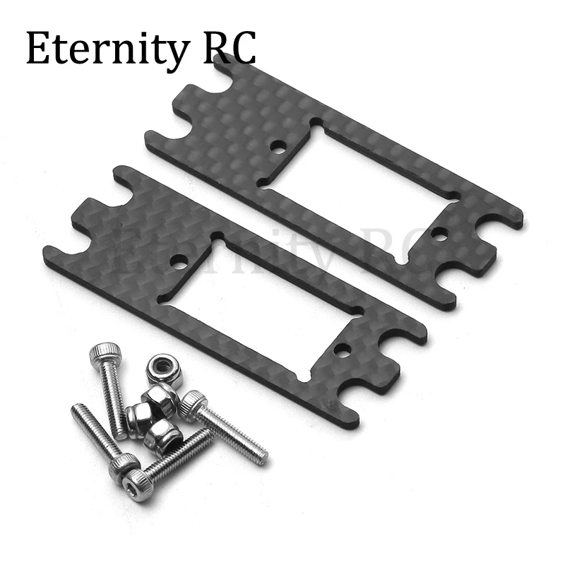 

2PCS Carbon Fiber TR4 Servo Mounts for Axial SCX10 VS4-10 1/10 Scale RC Crawler Car Upgrade Parts Accessories