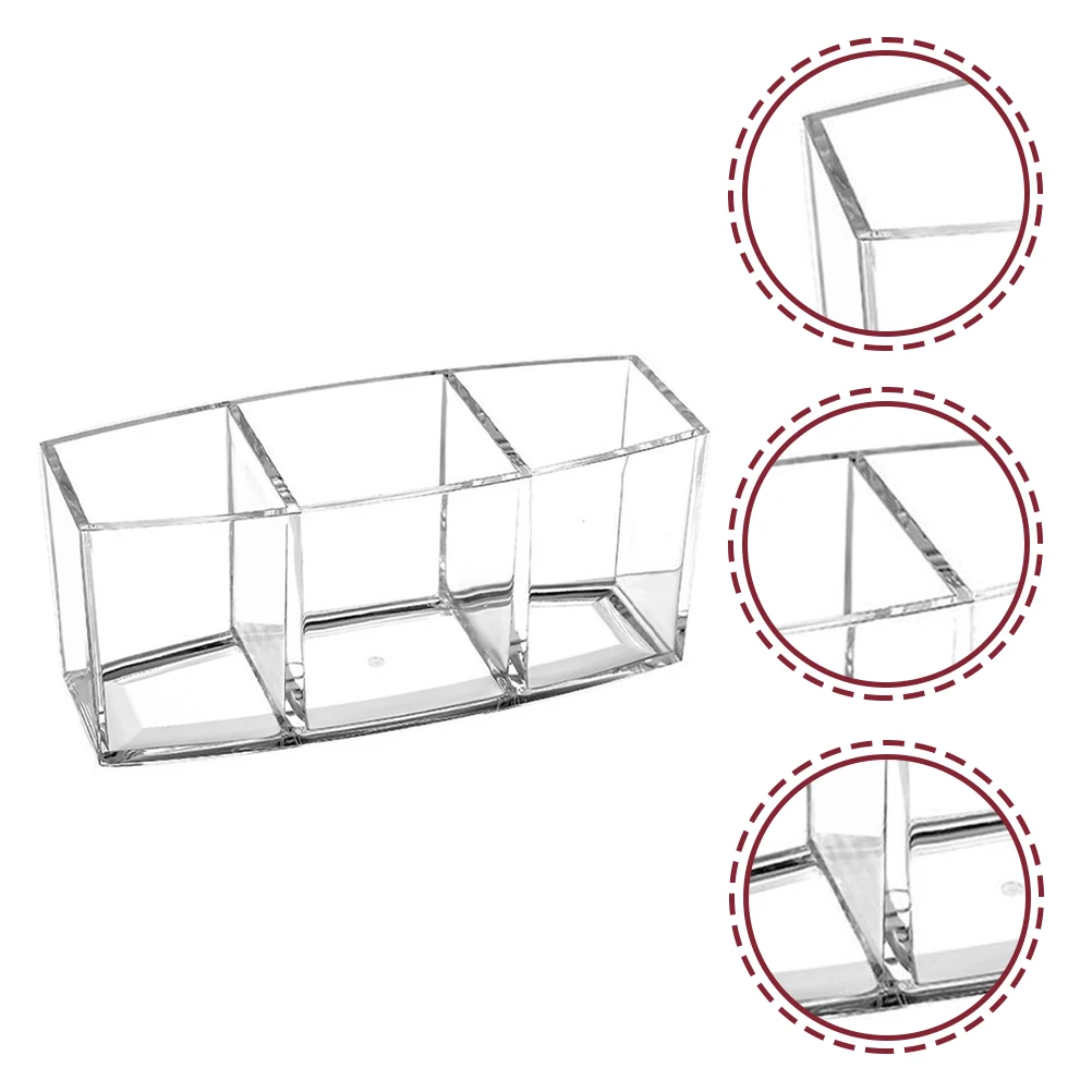 

Clear Makeup Brush ganizer Holder Storage Box Desktop Dresser Bathroom Vanity Durable Plastic Transparent Design Easy Find Save