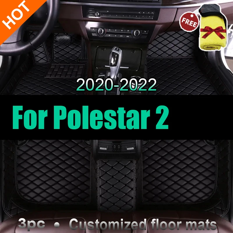 Car Floor Mats For Polestar 2 2020-2022 DropShipping Center Auto Interior Accessories Leather Carpets Rugs Foot Pads