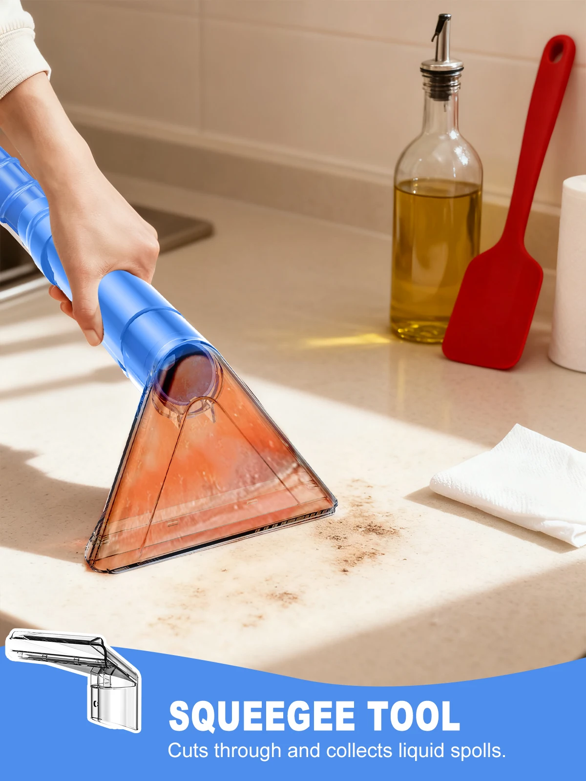 Carpet Cleaner Machine, 20Kpa 600W Powerful Suction w/ 5 Cleaning Tools, Lightweight for Rug, Carpet, Car Seats, Pets, Stairs