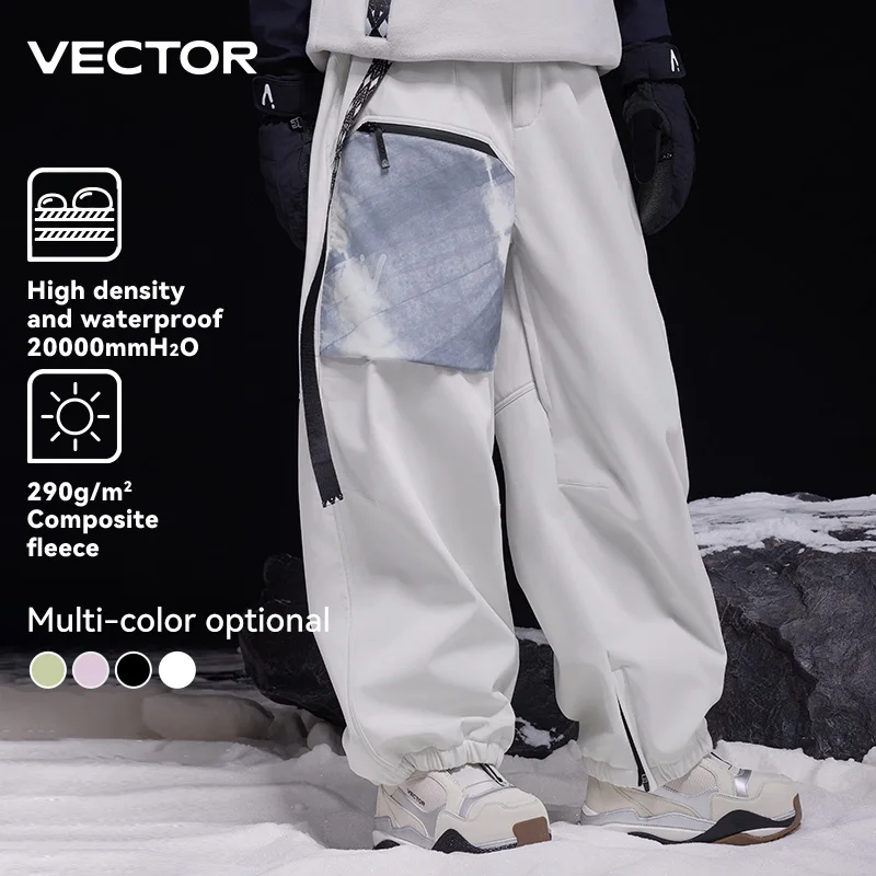 Winter Ski Pants for Men and Women High-Quality Windproof Waterproof Warm Ankle-Binding Snow Pants for Outdoor Use