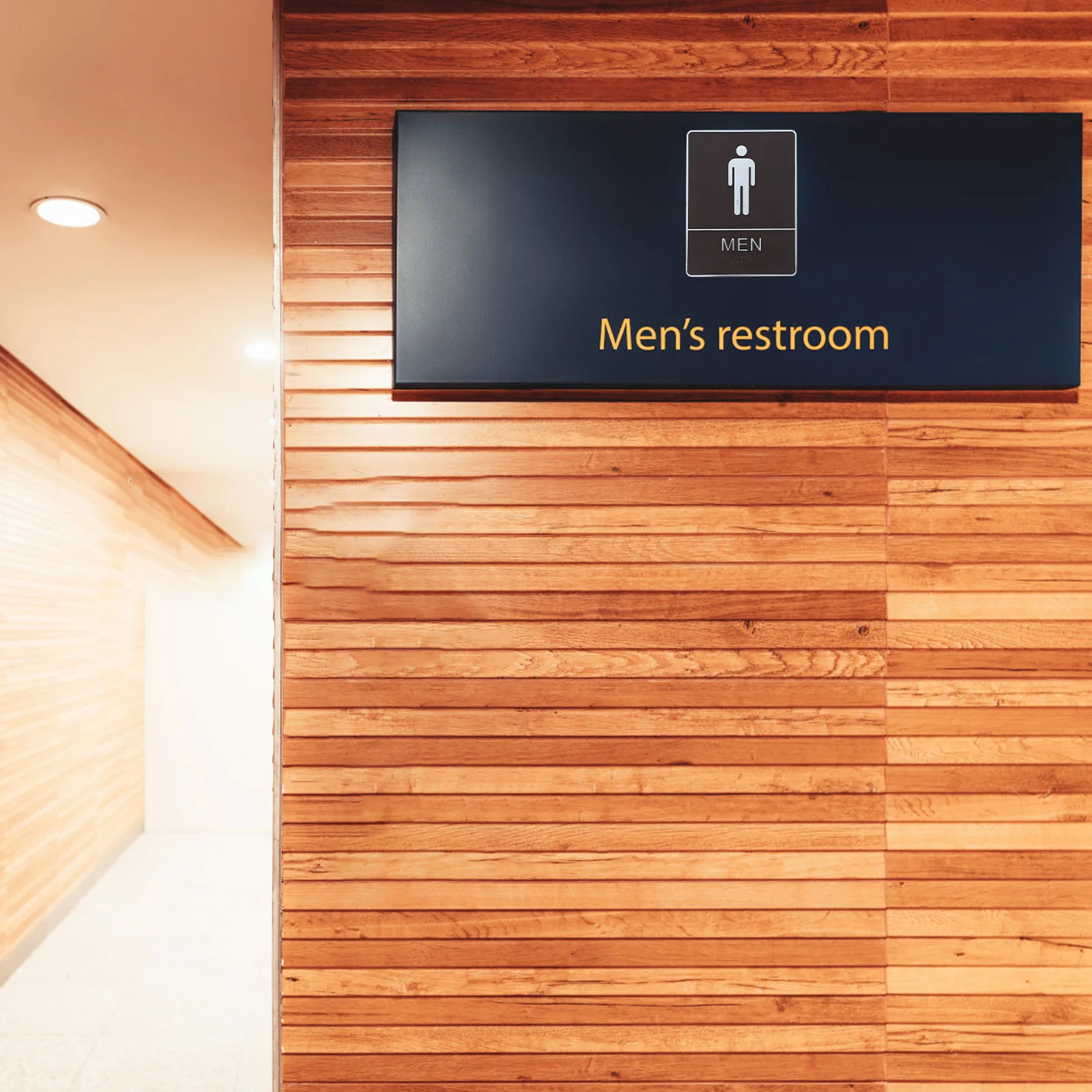 

Acrylic Bathroom Gender Signs Self adhesive Washroom Indicators Men Women Braille Toilet Plaques Modern Design