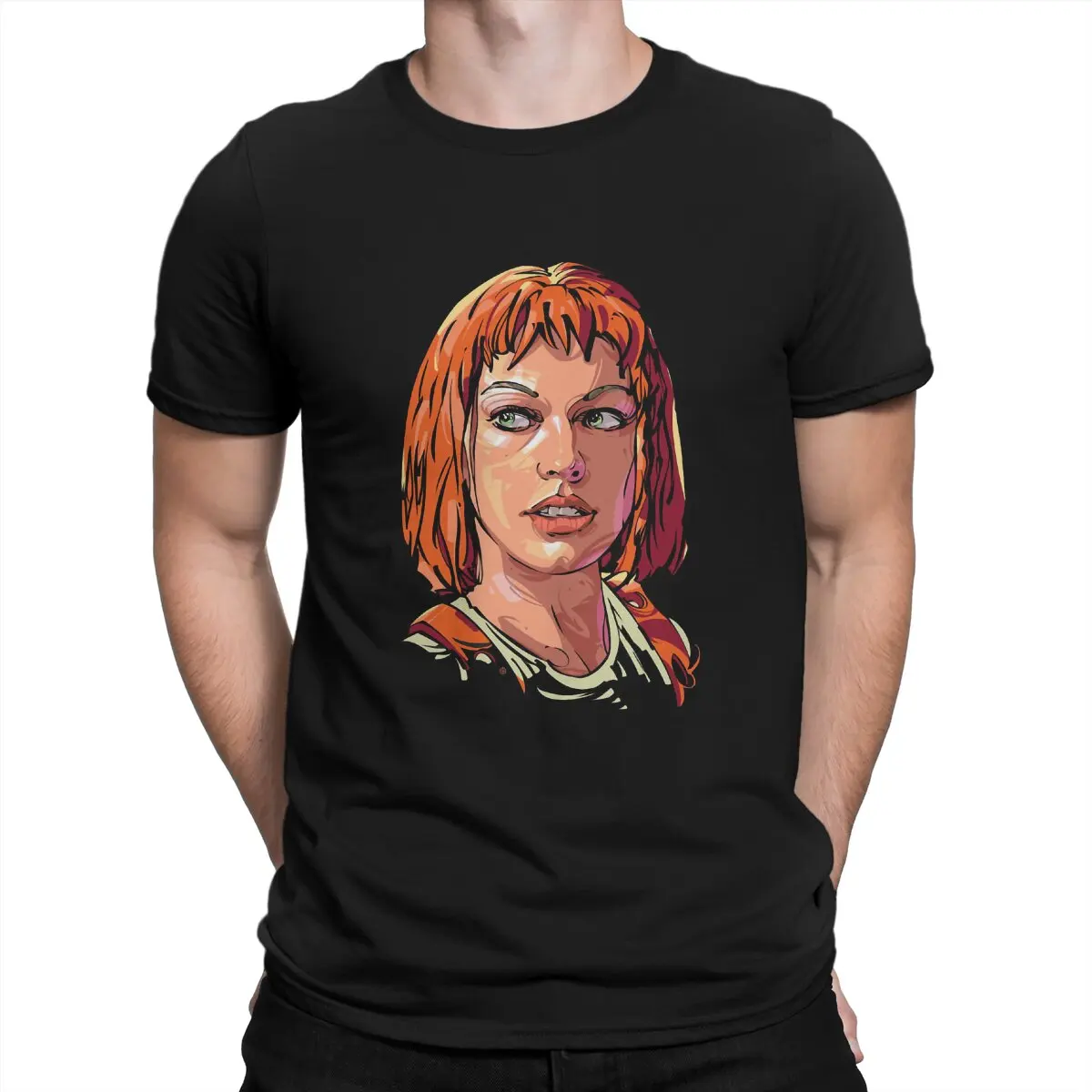 Leeloo Men TShirt The Fifth Elements O Neck Tops Fabric T Shirt Humor High Quality Birthday Gifts