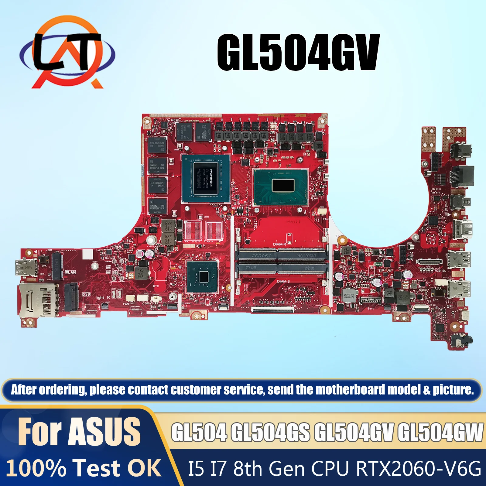 GL504G Laptop Motherboard For ASUS ROG Strix SCAR II GL504 GL504GS GL504GV GL504GW Mainboard I5 I7 CPU RTX2060-V6G