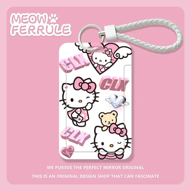 Hello Kittys Card Holder Anime Sanrioed Kuromi Cinnamoroll Bus Card Id Card Protective Case Student Meal Card Access Card Campus