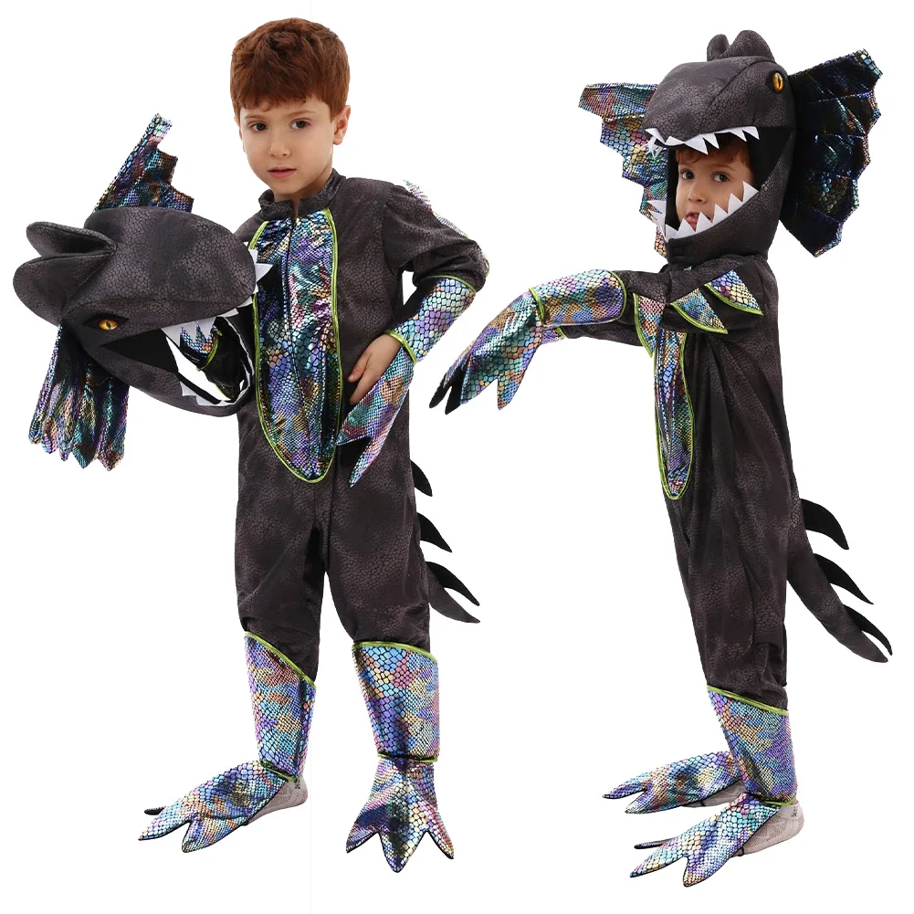 Fancy Dress Carnosaur Stegosaurus Cosplay Voor Jongens Meisjes Dinosaurus Stage Performance Maskerade Kostuum Tiener 4 tot 14 Jaar