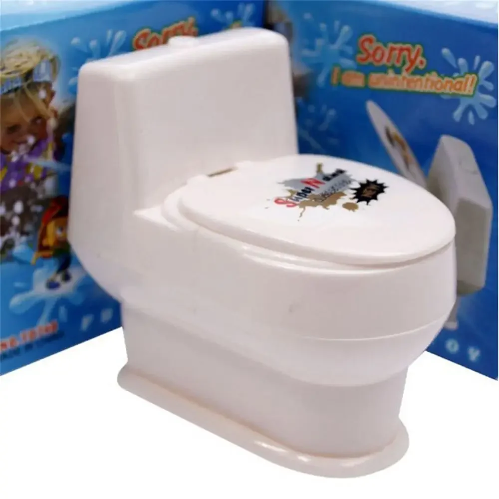 Mini Desktop Gift Novelty Funny Prank Fools' Day Closestool Joke Gag Toy Spray Water Toilet Toy