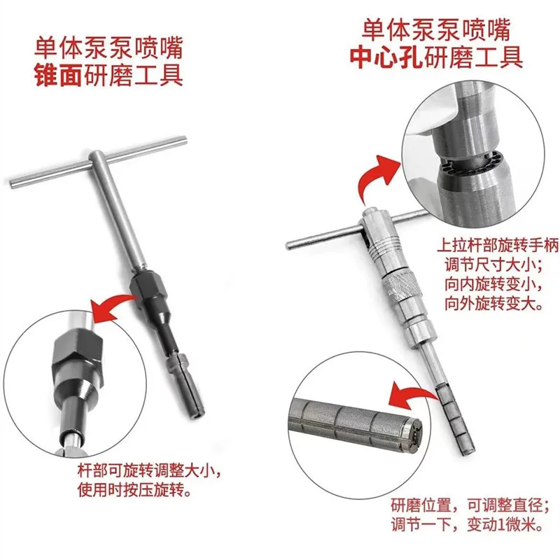 for Bosch Scania Diesel Injector Nozzle EUI EUP Cone Surface Grinding Repair Tool