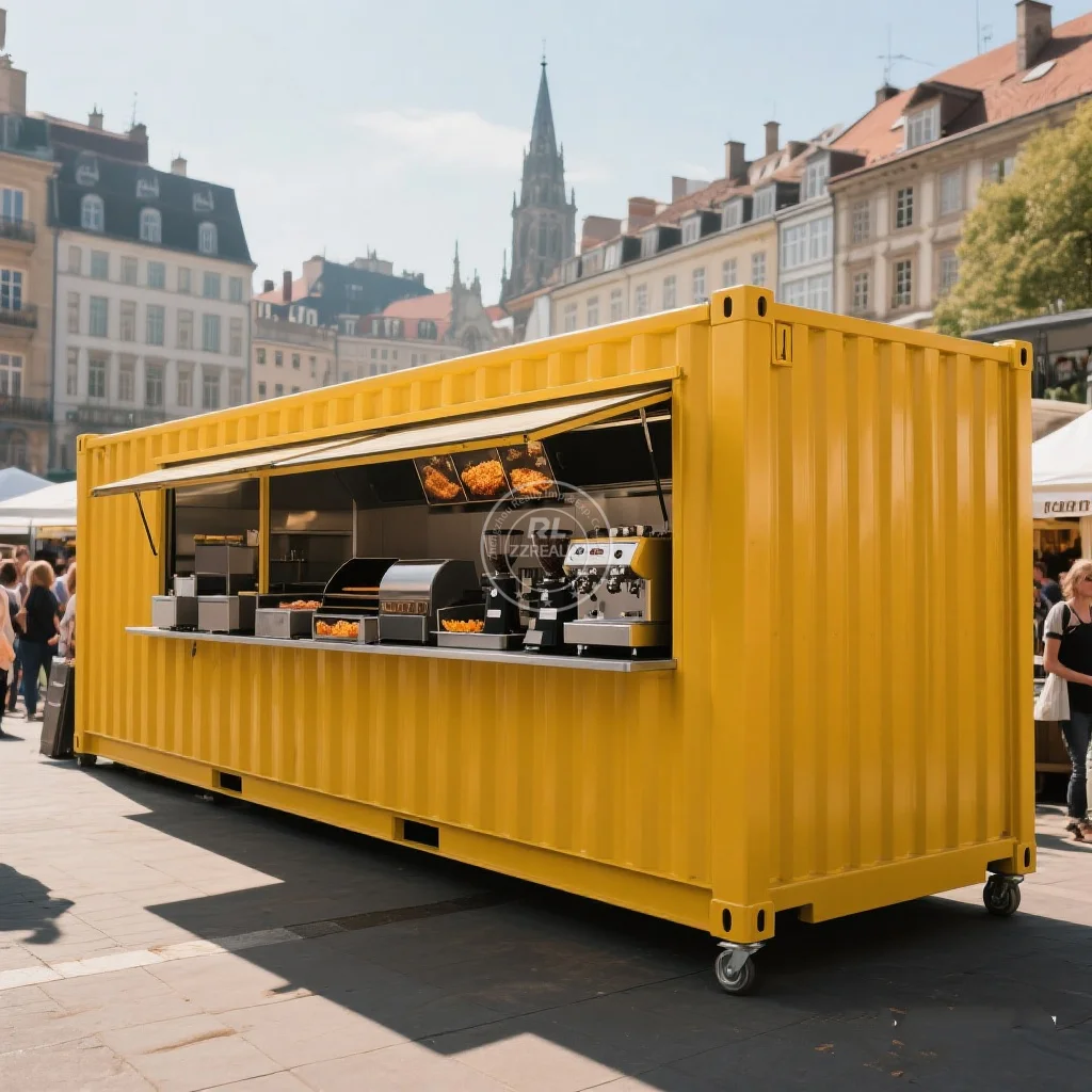 

Europe Standard Customized Food Street Equipment Set Street Shops Trailer Container Machine Set Container Restaurant