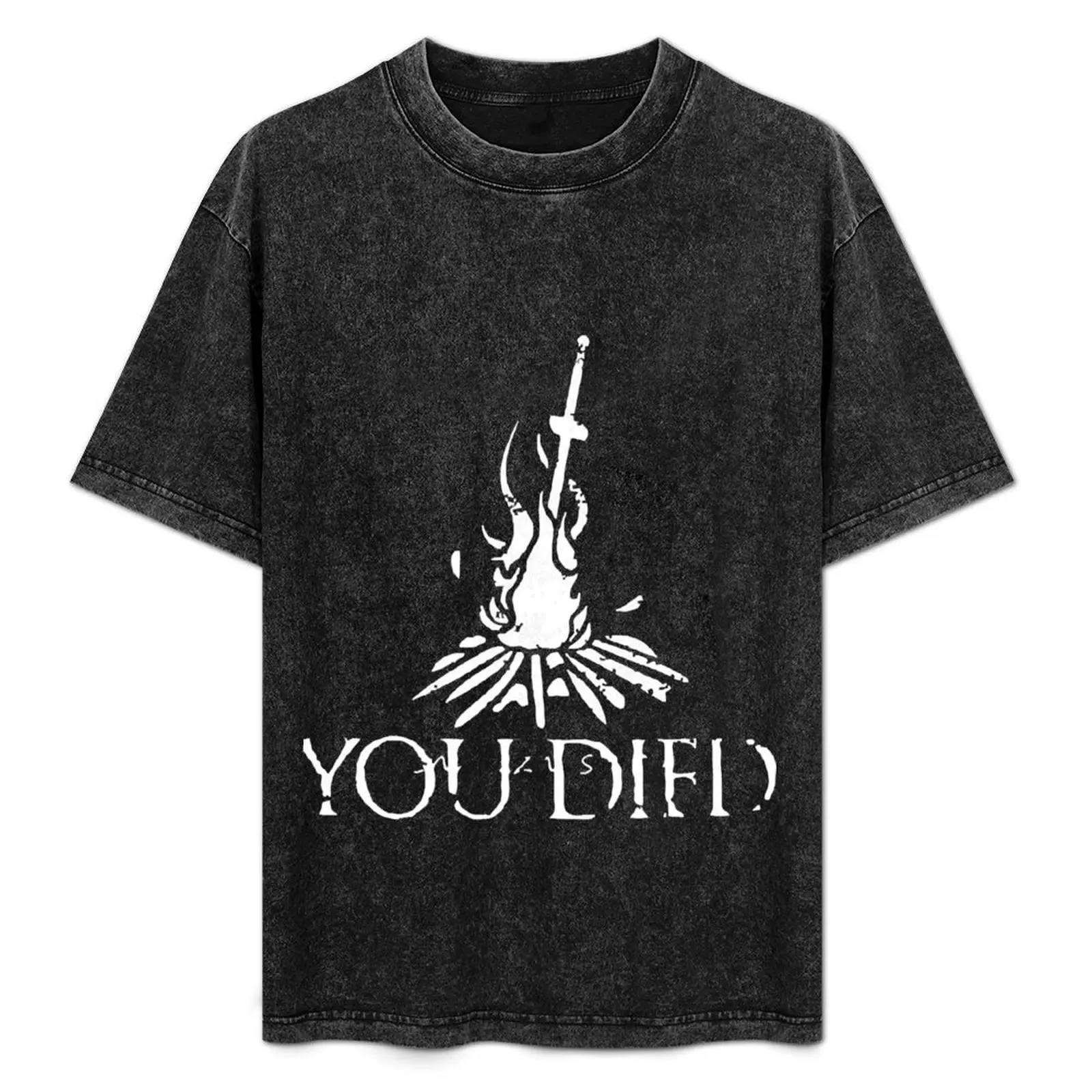 

YOU DIED DARK SOULS T-Shirt Casual Loose Short Sleeve Tee for Men