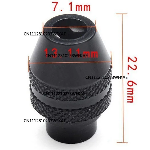 Electric grinding variable diameter rotary chuck three-jaw universal chuck accessories 0.3-3 MM8 * 0.75mm diameter 13.1mm