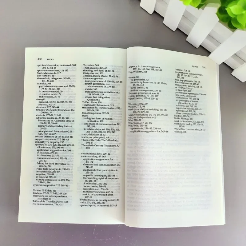 Les 7 habitudes des gens très efficaces par Stephen R. Covey en anglais Livre de lecture de gestion professionnelle originale