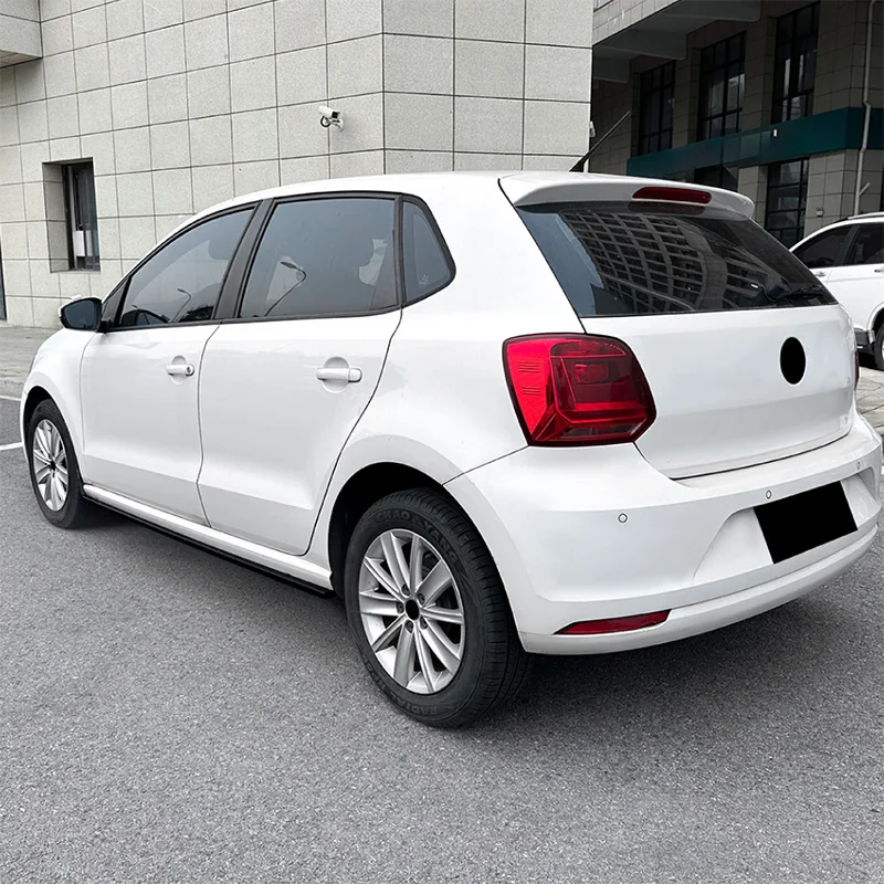 ل VW Volkswagen Polo MK5 6R 6C 2009-2017 سيارة الجانب التنانير سيارة الخائن الناشر الجناح الجناح شفة مصد السيارة الجانب تنورة تمديد