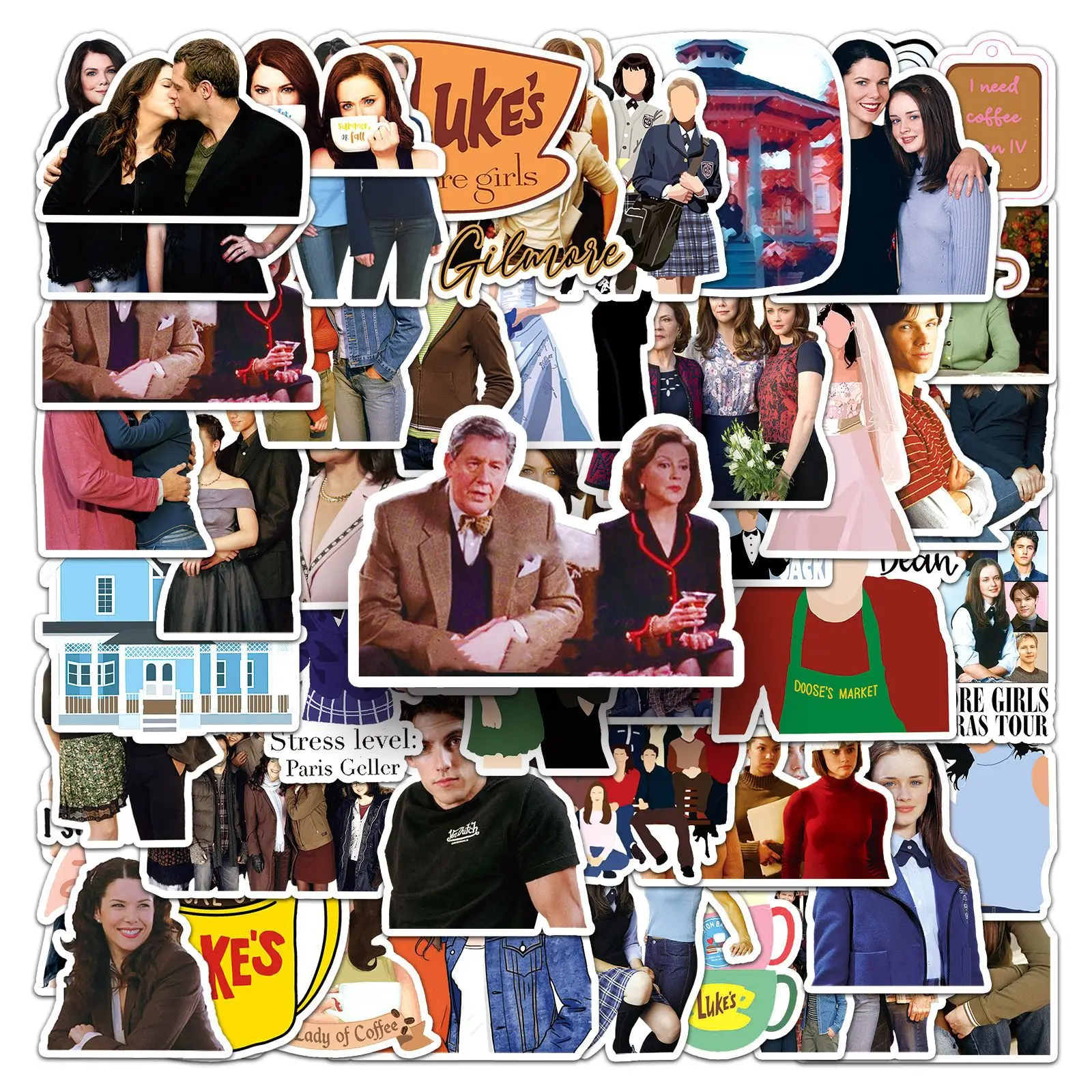 10/30/51 szt. Naklejki program telewizyjny Gilmore Girls Graffiti dekoracyjna naklejka walizka Scrapbook telefon Laptop papeteria zabawka dla dzieci