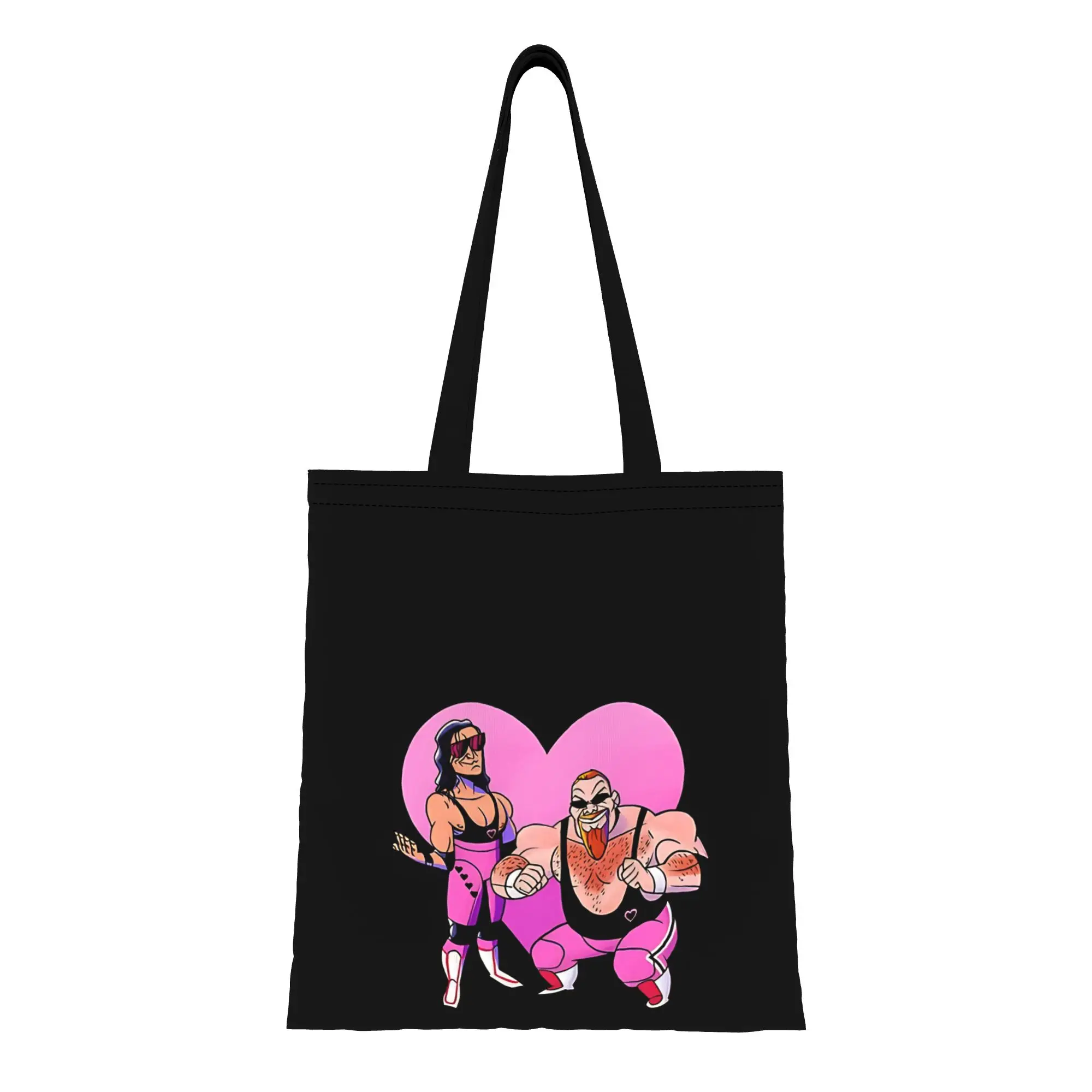 Bolso de mano tipo tote de lona con diseño de Bret Hart para mujer, ideal para compras, viajes, actividades al aire libre, bolso de hombro resistente.