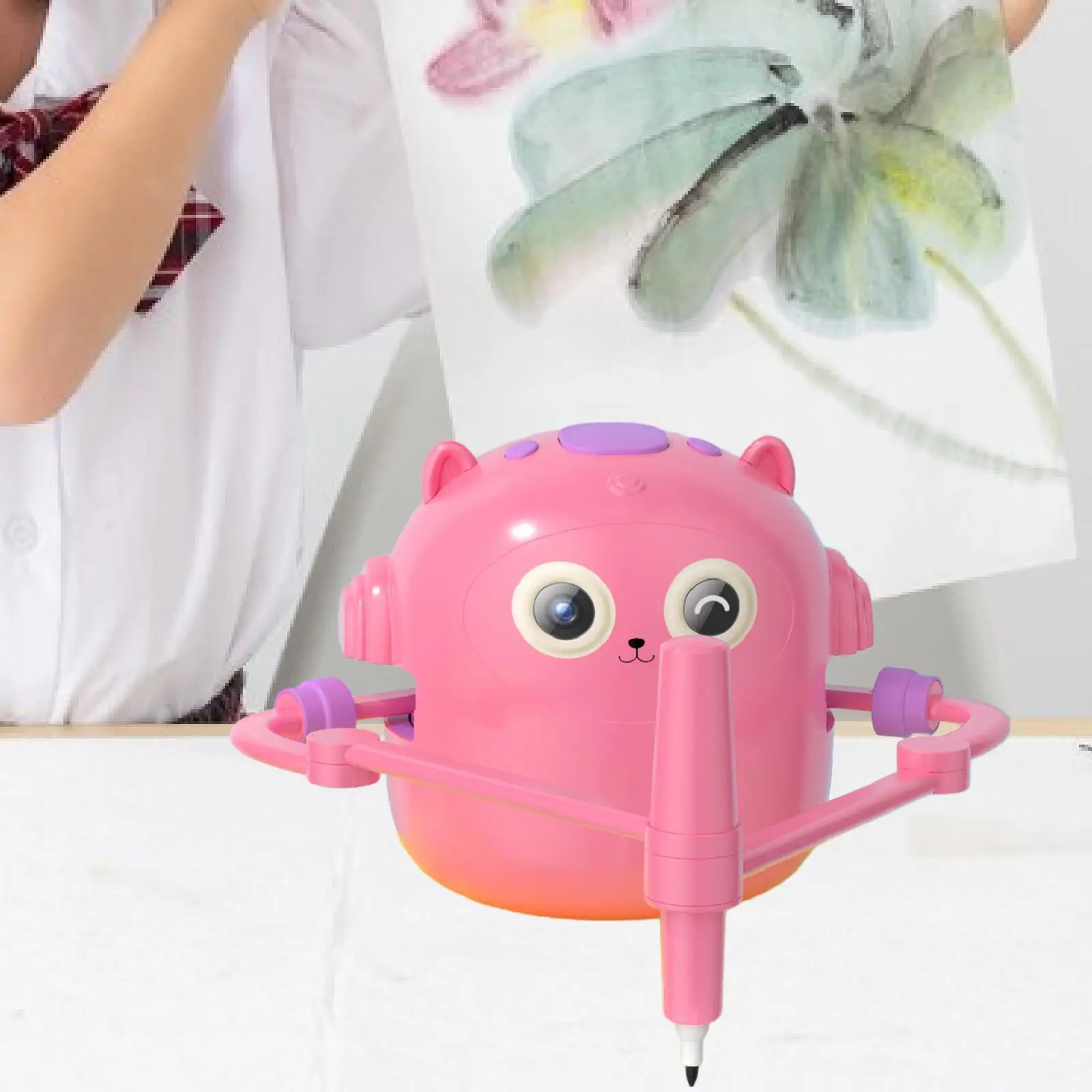 Kids Drawing Robot Drawing Machine,Hand Eye Coordination,Lightweight,Cute Learning Toy for Boys Girls 3 4 5 6 7 8 Year Old