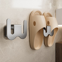 Bathroom Slipper Rack Without Punching Wall-mounted Bathroom Storage Rack Shoe Storage Rack Behind Toilet Drain Door Artifact