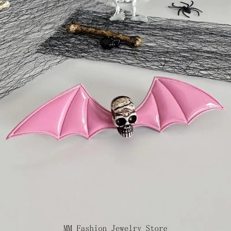 D0UB 1 قطعة إكسسوار شعر على شكل خفاش غامض خفيف الوزن من الراتنج مشبك شعر الهالوين #1