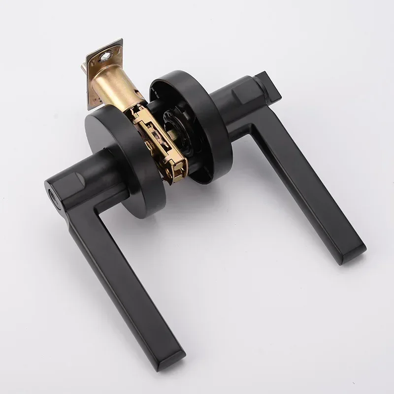 Door Handle Door Lock High-Grade Zinc Alloy Replacement Spherical Lock Bedroom Bathroom Three-Bar Door Lock Hardware