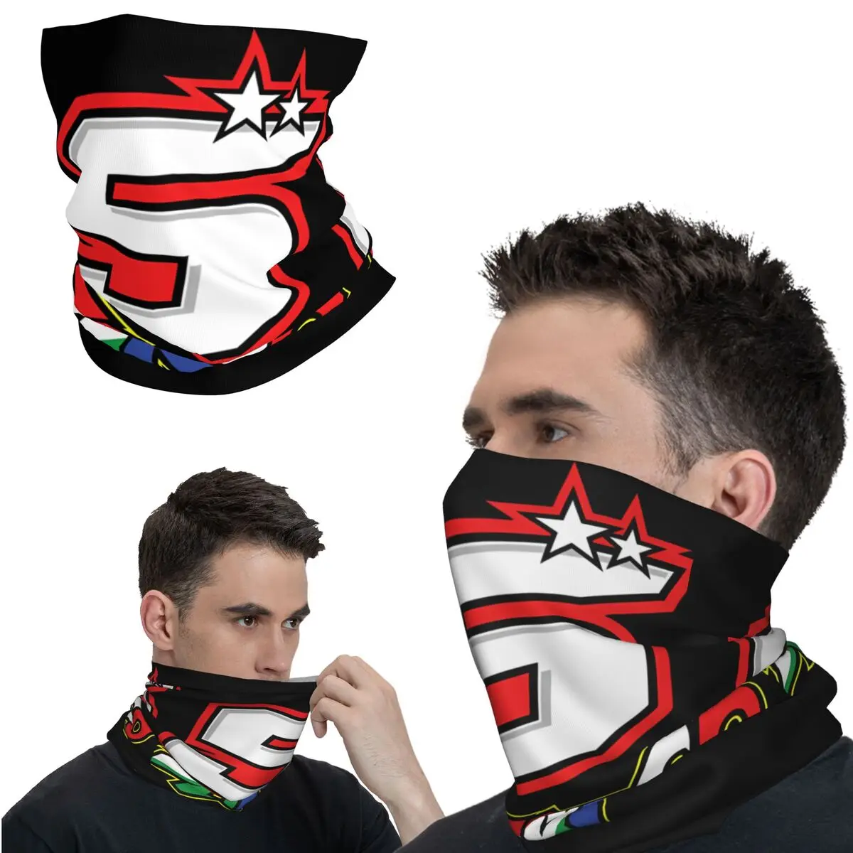 

Stylish Motocross Bandana Neck Cover Printed Johann Zarco 5 Face Scarf Cycling Face Mask Hiking Unisex Adult All Season