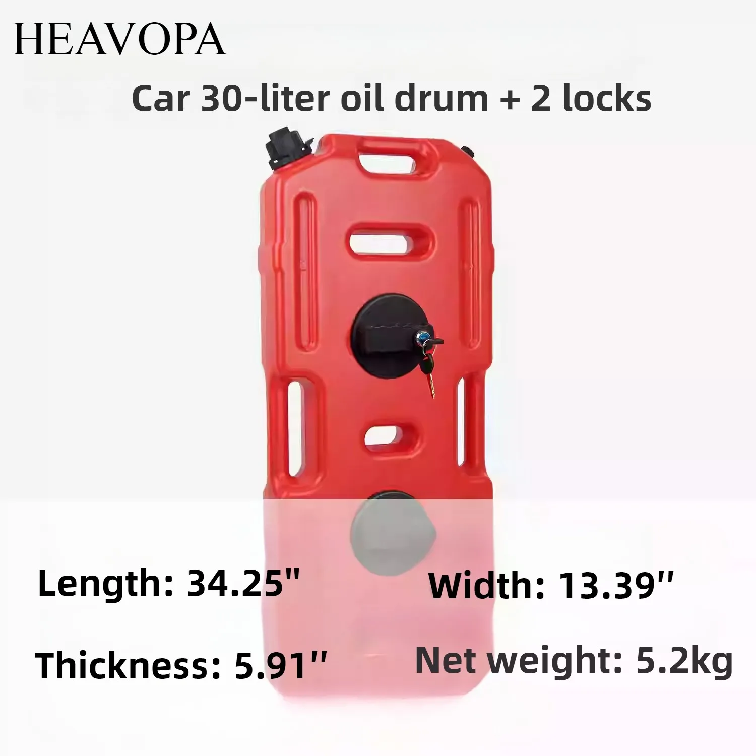 30L  Portable thickened car fuel tank car motorcycle spare oil drum explosion-proof and anti-static off-road vehicle oil drum