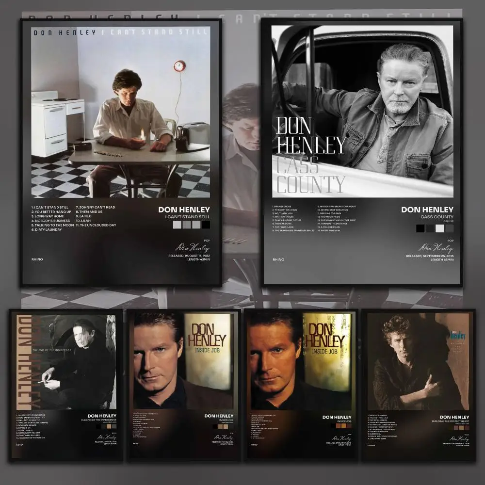 Singer D-Don Henley Poster Home Wall Decor Artwork Prints for Living Room Bedroom Apartment Decoration