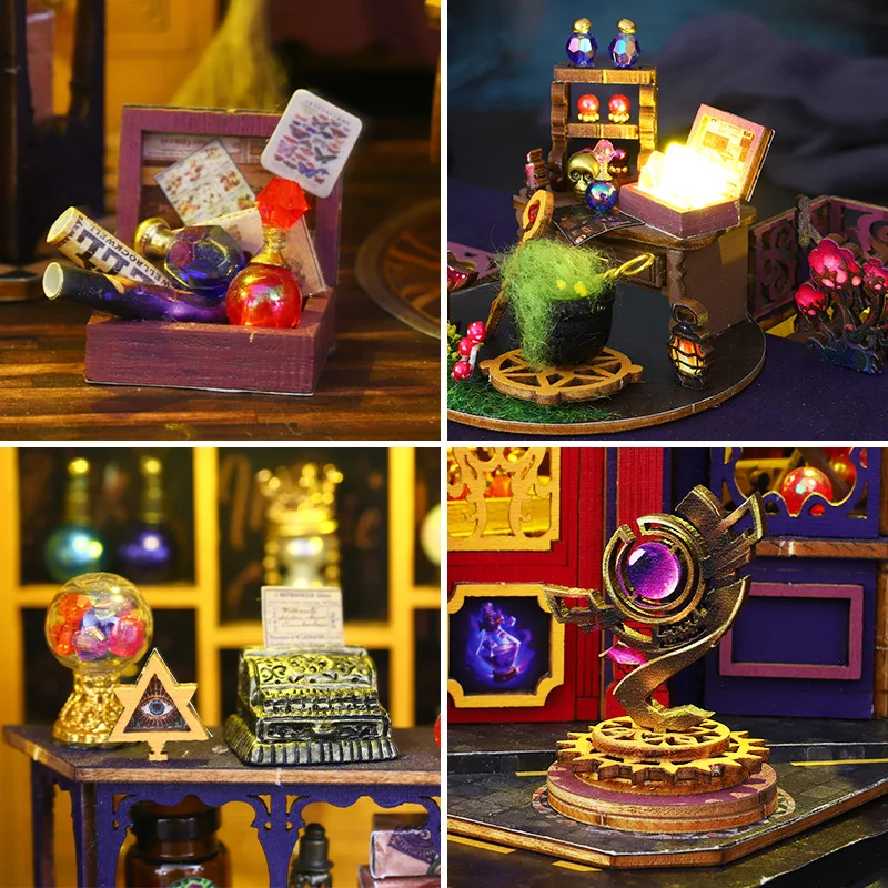 OUZEY Arcane Power Hub DIY، نموذج محطة الطاقة الخشبية ثلاثية الأبعاد، مجموعة STEM Magic Craft للمراهقين #4