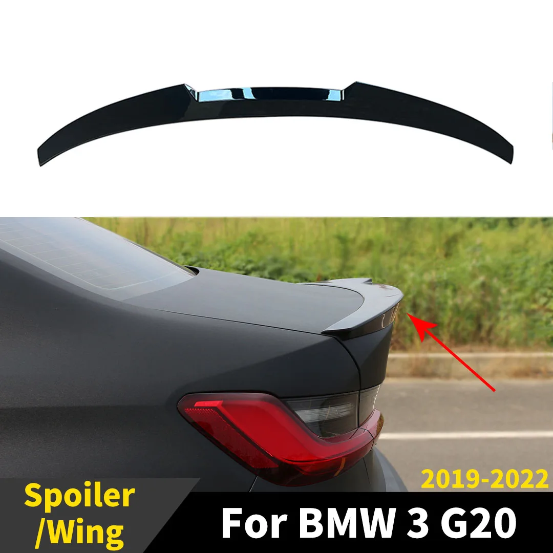 

Air Deflector Racing Sport Decoration Rear Trunk Spoiler Wing Splitter Trim For BMW 3 Series G20 G28 2019-2022 Car Tail Tuning