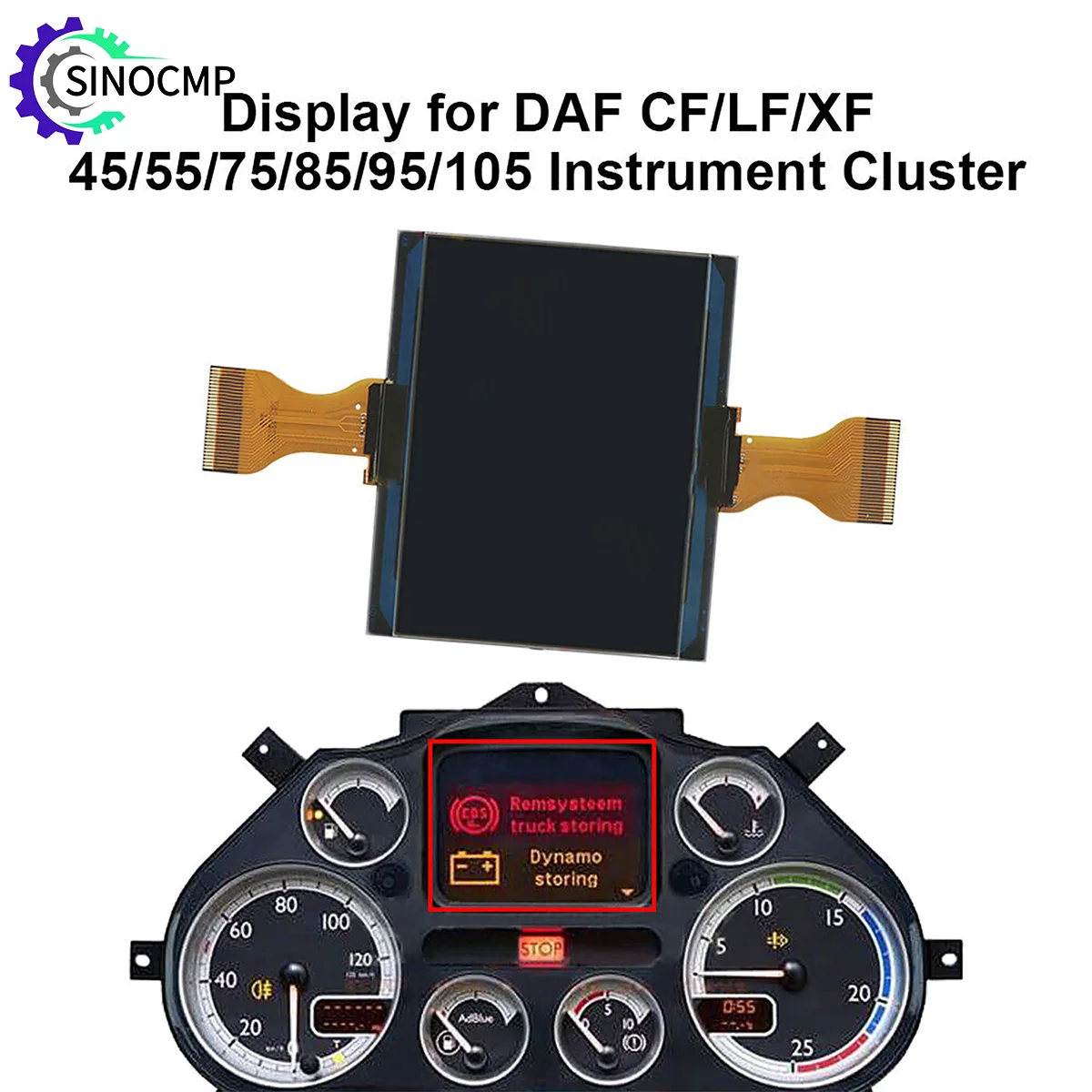 

Dashboard LCD Display Screen for DAF LF CF XF 45 55 75 85 95 105 Speedmeter Pixel Repair Instrument Cluster Screen 5010595267