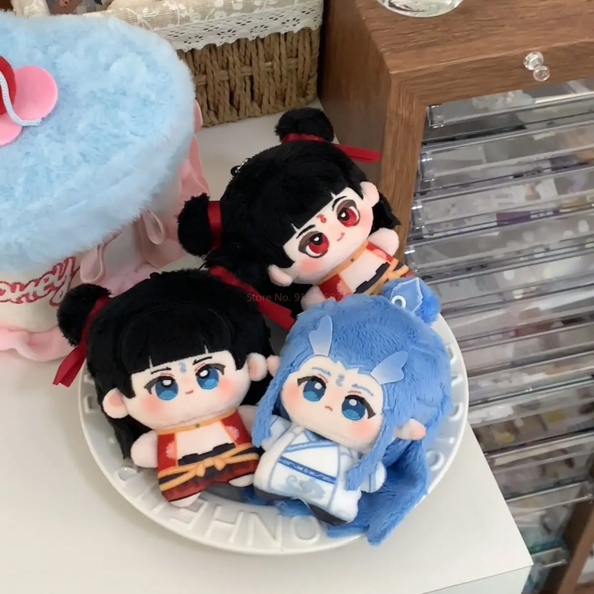 10 سنتيمتر Nezha Ao Bing أفخم دمية Nezha2 لينة محشوة ألعاب من نسيج مخملي أنيمي القطن الشكل بلوشي تحصيل هدية للبنين بنات عيد ميلاد