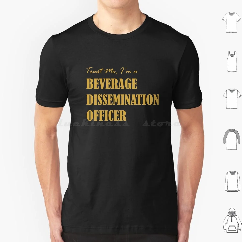 Beverage Dissemination Officer T Shirt Cotton Men Women DIY Print Bartender Bar Pub Officer Beverage Professions Profession