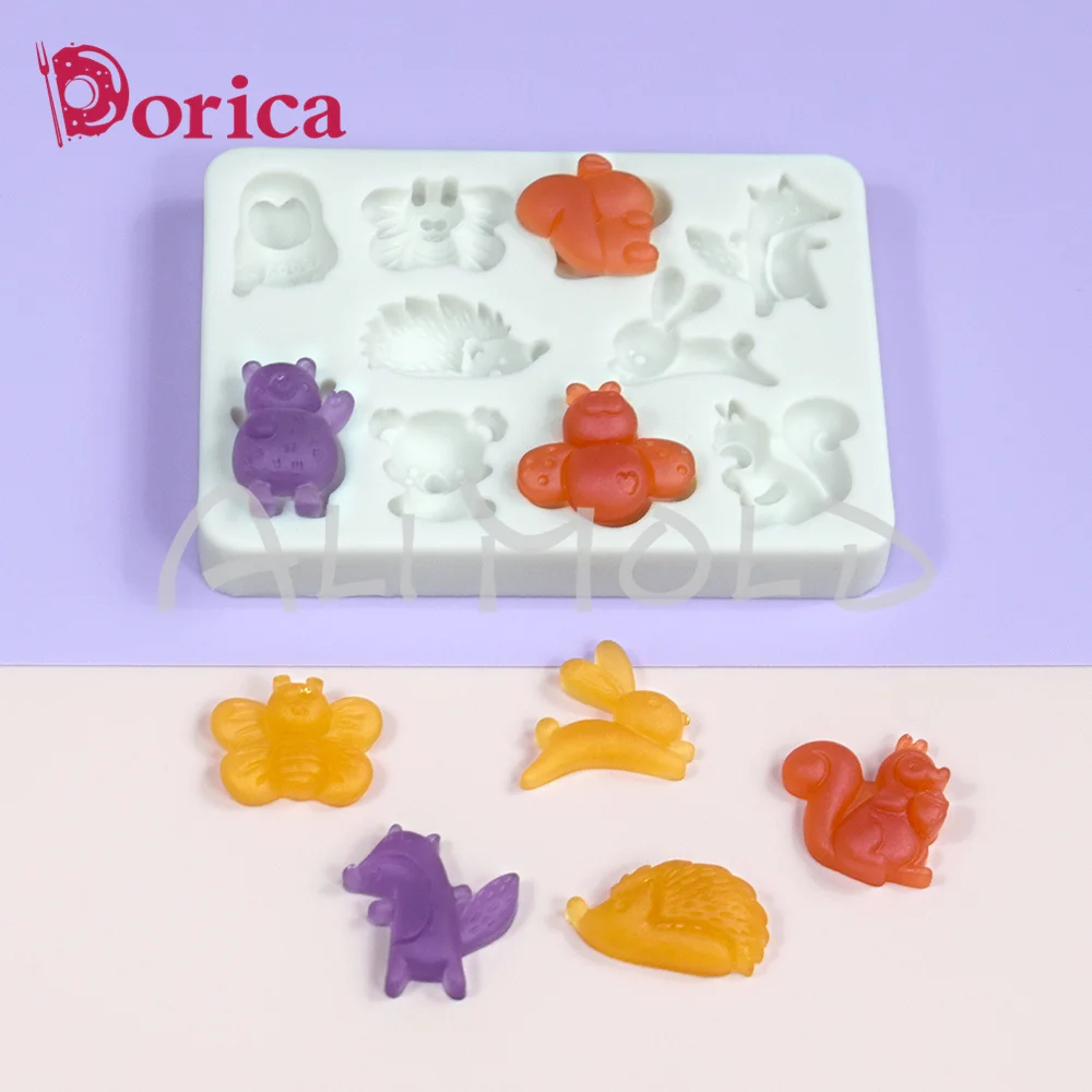 Molde de silicone para fondant, coelho, urso, coala, animal, doces, chocolate, modelo de resina argila, bolo decoração ferramentas