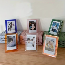 Instagram Polaroid 3-inch frame, acrylic table, transparent laser chasing star girl, small card frame, 3-inch photo