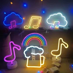 Bar Beer LED Neon Sign Night Light Home Room Decor Girl Boy Bedroom Party Table Desk Lamp Lights Kitchen Housebar Decoration