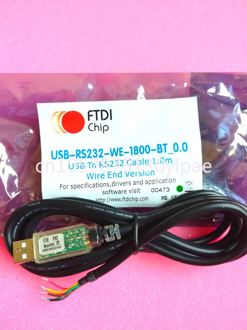 

Кабель для передачи данных USB для RS232 1,8 USB-RS232-WE-1800-BT_0.0 FTDI 1394