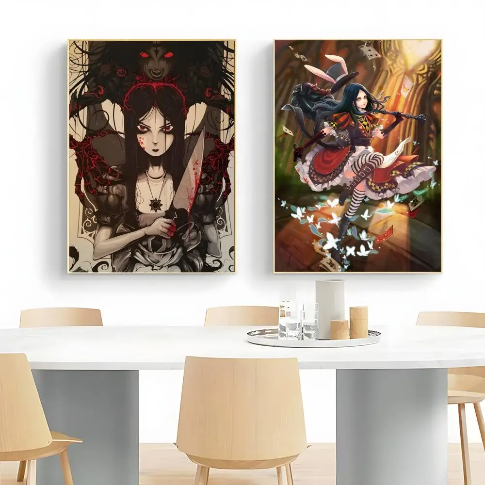 game art poster A-Alice Madness Returns Poster Wall Art Print Decorative Mural Home Decor Gift Unframed