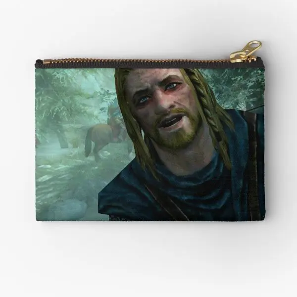 Hey You You Re Finally Awake Skyrim Meme  Zipper Pouches Key Men Money Bag Women Packaging Pocket Small Pure Wallet Panties Coin