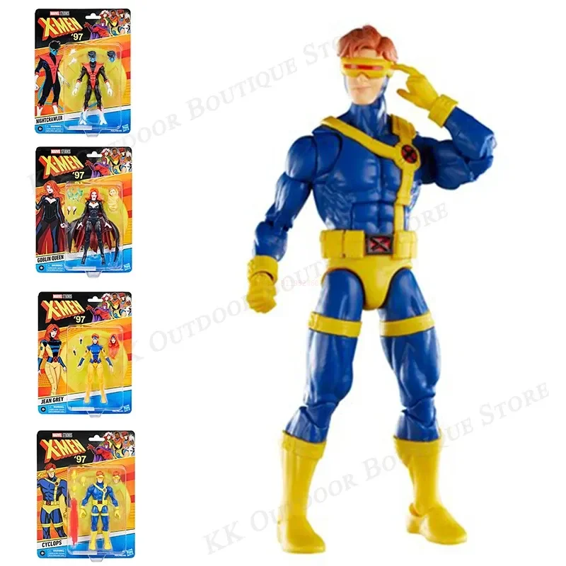 

Original Marvel Legends 1/12 X-Men 97 Cyclops Jean Grey Goblin Queen Nightcrawler Anime Action Figure Toys Model Gift