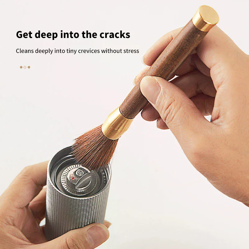 Coffee Grinder Cleaning Brush With Wooden Handle Coffee Machine Brush Cleaner Tool For Barista Home Kitchen Coffeeware
