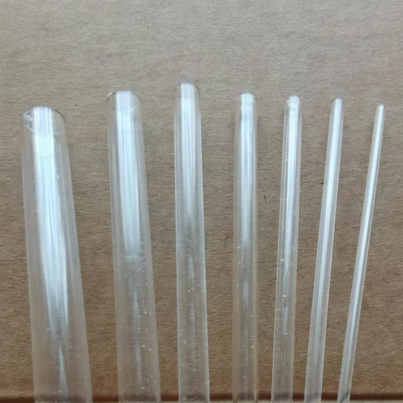 Transparent Acrylic Round Pipe for Fish Tank, Aquarium Plexiglass Tube, Garden Irrigation, Length 200mm, OD 2-10mm