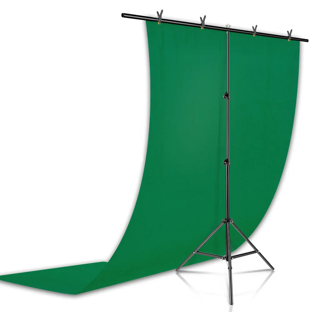 T-shaped Stand Green Screen Background Frame Tripod Photo Backdrop Photography Adjustable Support System Photo Studio Backdrops