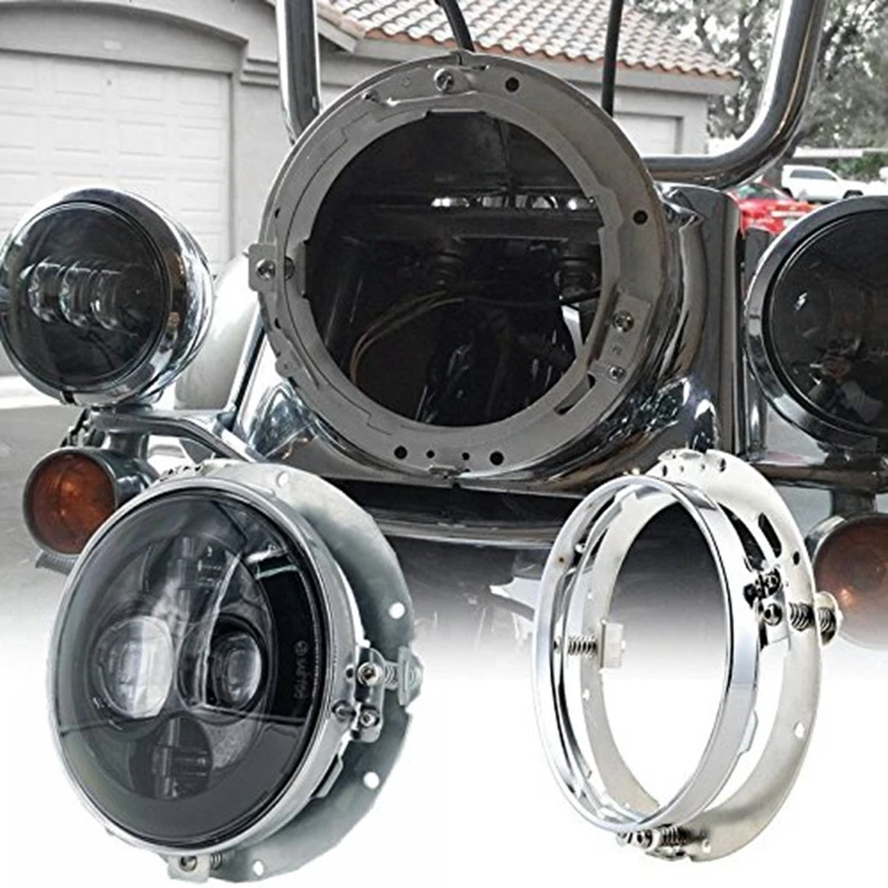 7inch Motorcycle LED Headlight Mounting Bracket Round Ring Headlamp Mount Lamp Holder Brackets For Harley Wrangler
