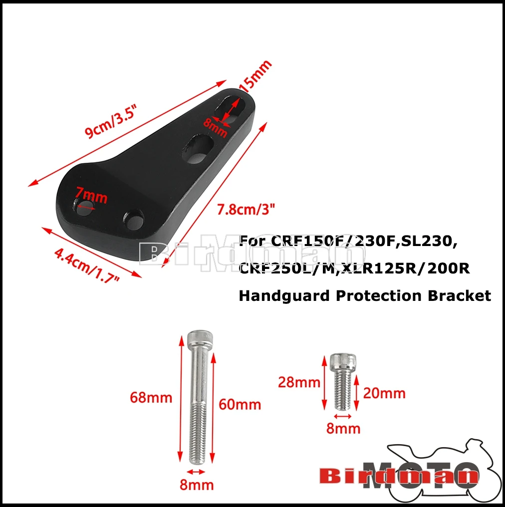 Enduro Dirt Bike Handguards Prevent Rotation Hand Guards Support Bracket For Honda CRF 150F 230F SL230 250L 250M XLR125R 200R