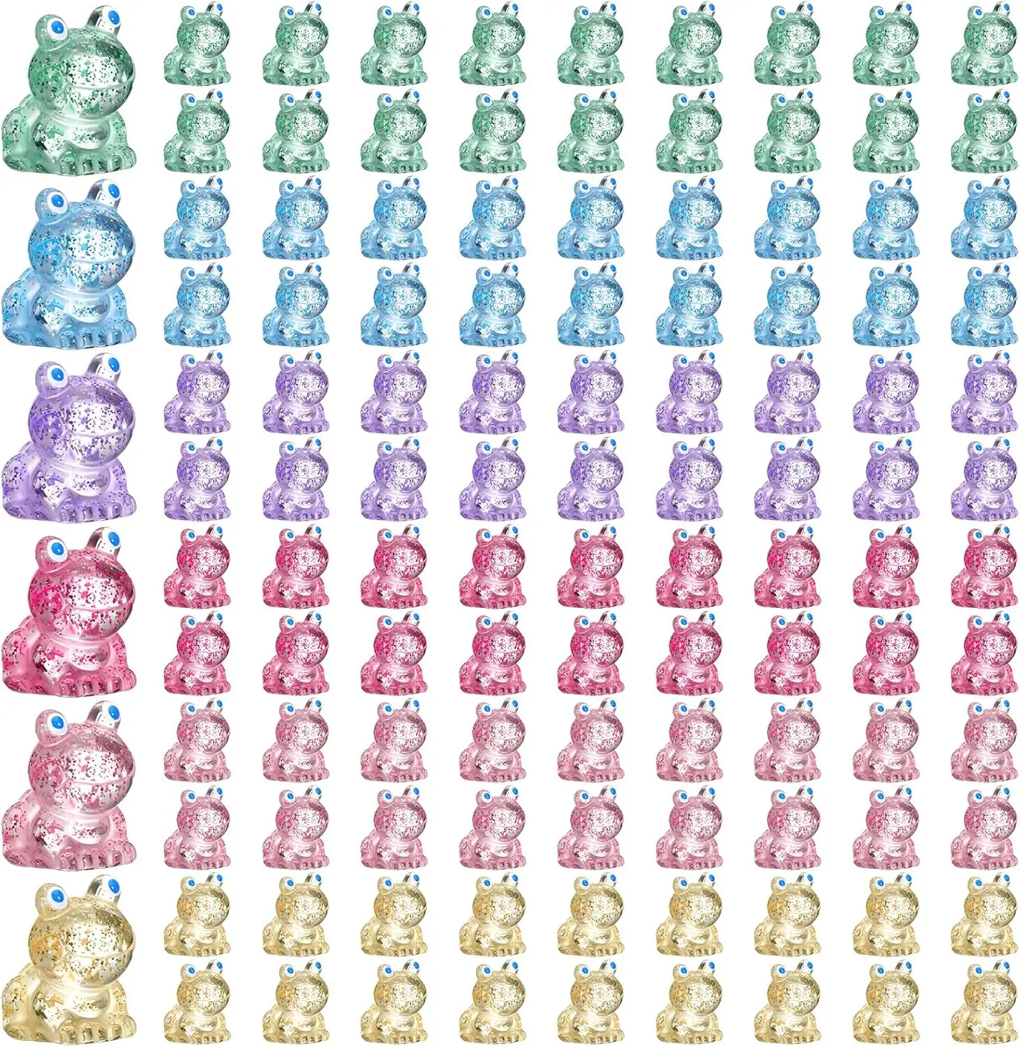 50 قطعة الضفادع الراتنج الصغيرة بريق الضفدع الصغير مصغرة التماثيل الراتنج الصغيرة الحيوانات الضفادع الصغيرة للديكور المنزل Crafts بها بنفسك الحرف حفلة لصالح
