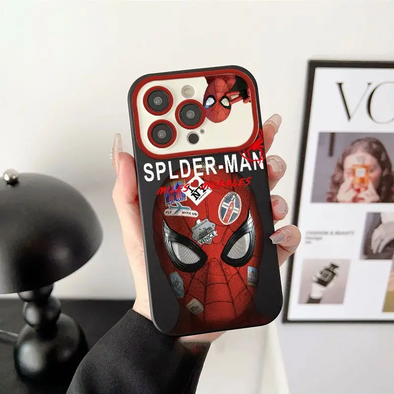 Cool Marvel Spider Man Trend Phone Case For iPhone 16 15 14 13 12 11 Pro Max 7 8 Plus XR XS Max SE Anti Fall Kawaii Cover