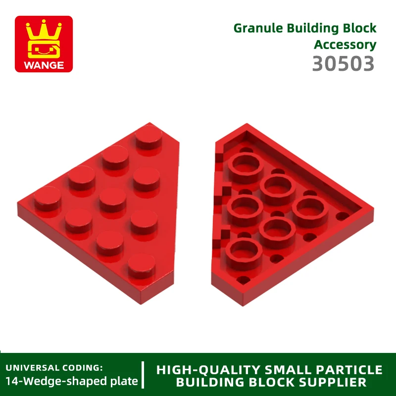 20 PCS/lot 30503 4x4 Wedge-Shaped Block Moc Building Bulk Parts Compatible with Brick DIY Children's Gift Assembly Toy Gift Box