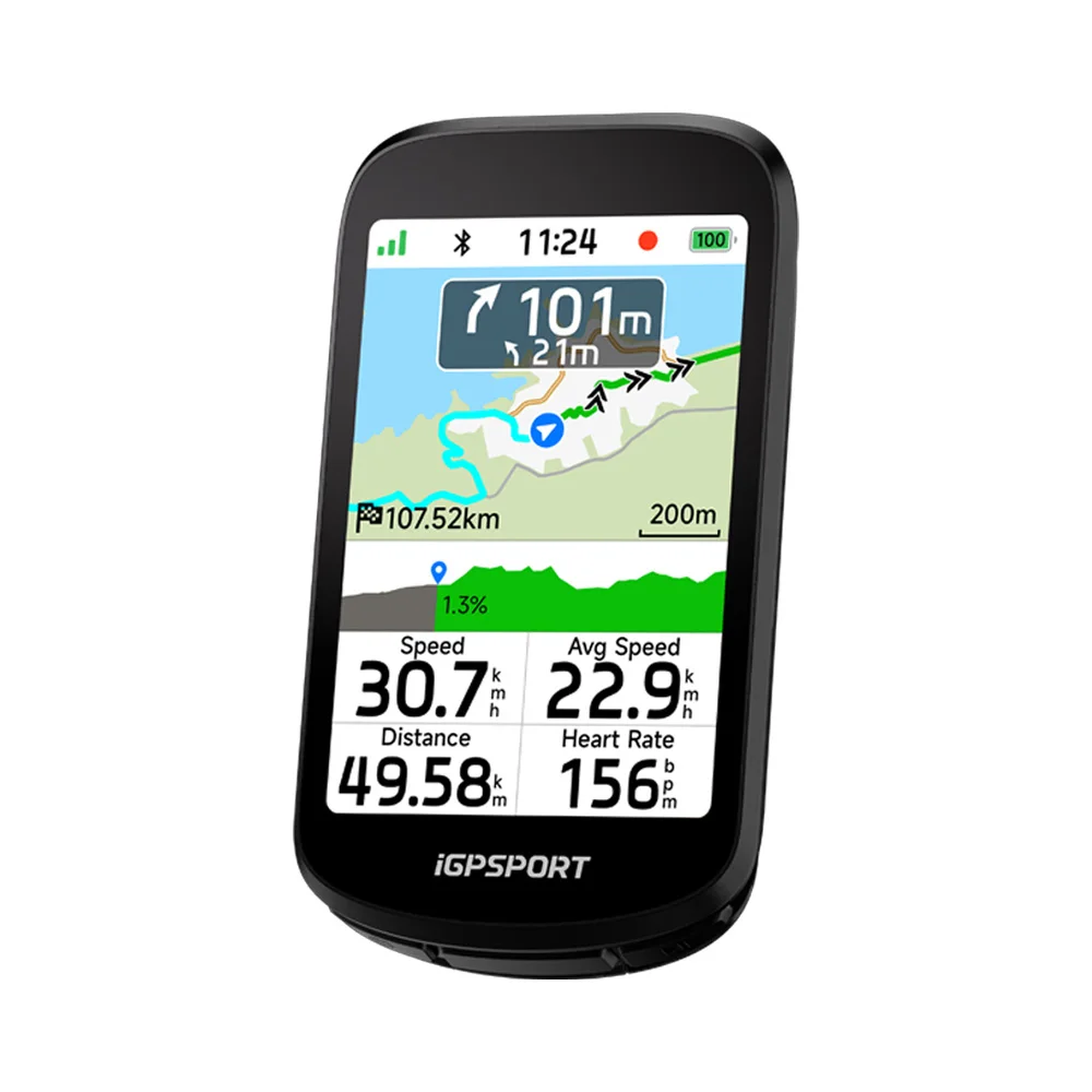 Komputer rowerowy GPS iGPSPORT BSC500 z 3,3-calowym dotykowym ekranem, bezprzewodowy licznik rowerowy z cyfrowym dzwonkiem rowerowym, obsługa iClimb — Zdjęcie 2 z 2