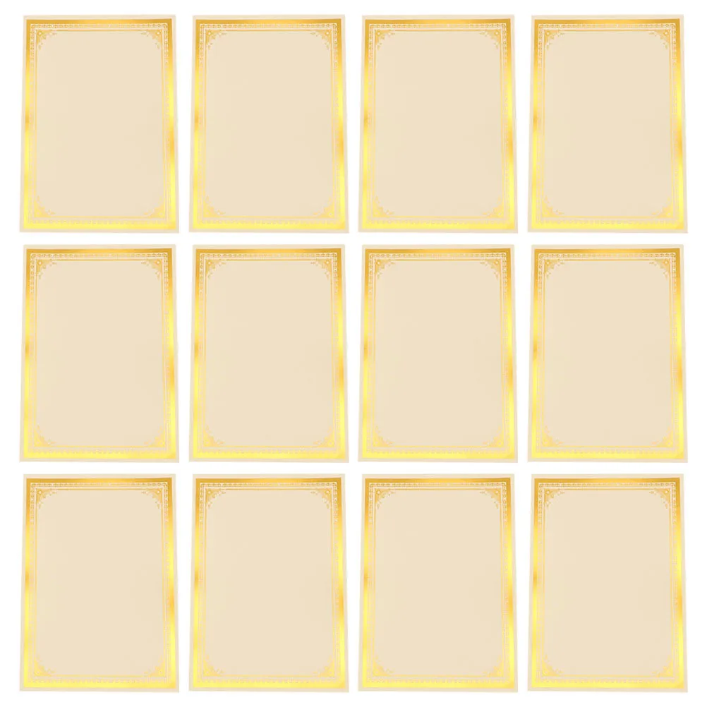 12 قطعة ورقة فارغة لجائزة دبلوم المدرسة التقدير للطباعة للكتابة الشرف الانتهاء شهادة التخرج الأوراق الداخلية