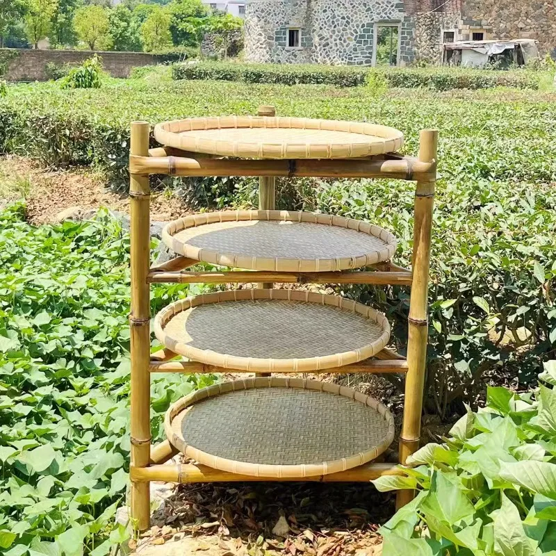 Shelf bamboo weaving